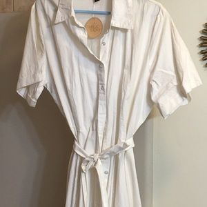 White shirt dress